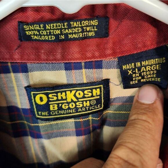 Men's OshKosh B'gosh button-down shirt, size XL - Picture 2 of 3